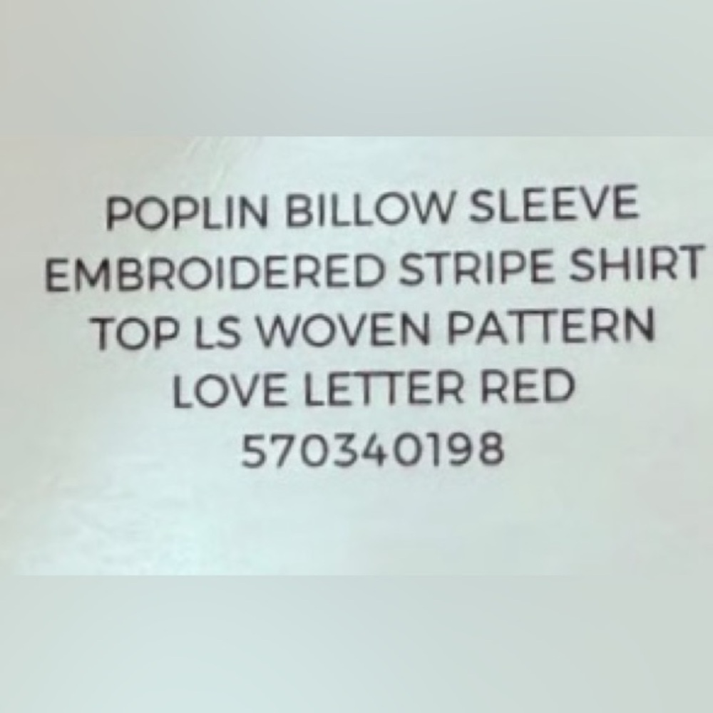 Chico’s Poplin 3D Embroidered Sleeve Shirt with Billow Sleeves - Love Letter Red - Picture 6 of 6